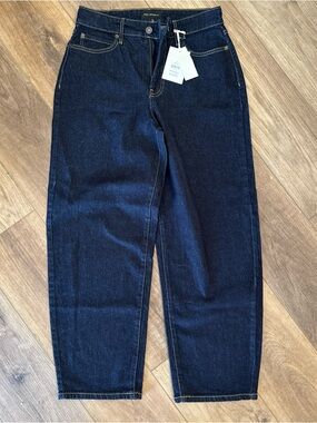 Free People Women’s Barrel Leg Jeans - Dark Indigo